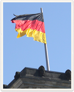 Reichstag building/German flags